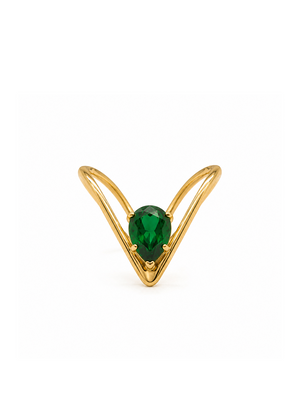 Verde V-Line Solitaire Ring