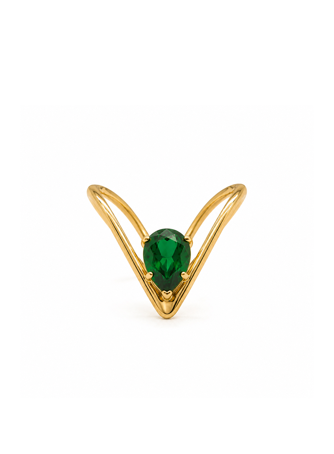 Verde V-Line Solitaire Ring